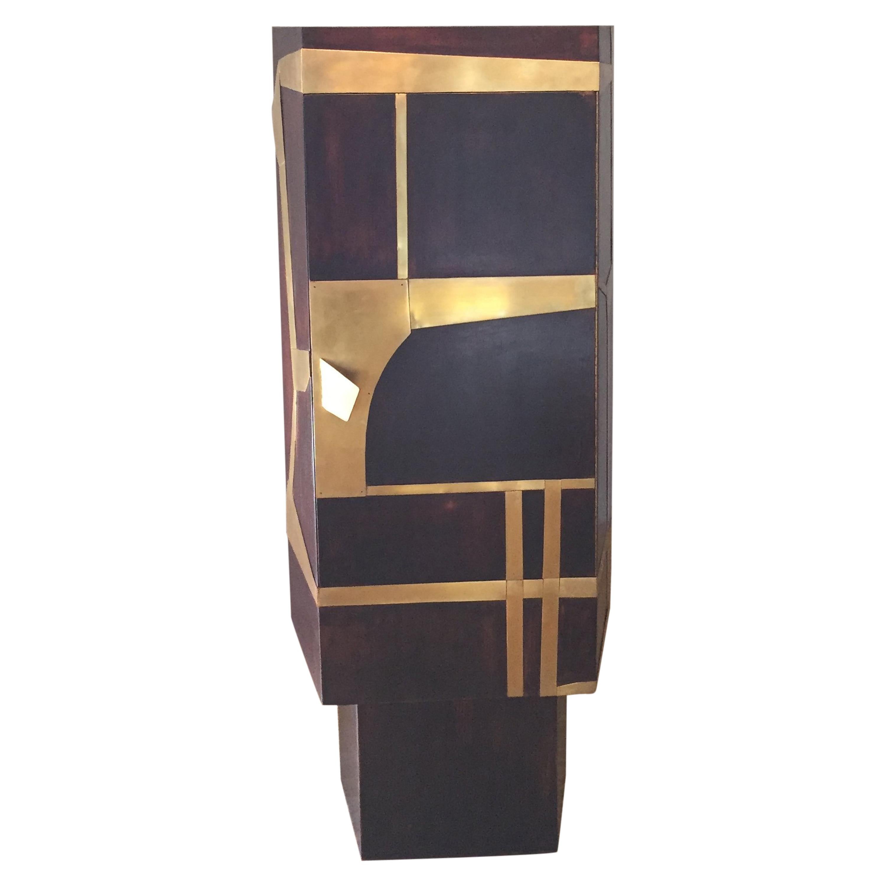 Animalier, Neo-Vintage Contemporary Cabinet For Sale