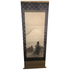 Icon Mount Fuji Splendor Japanese Fine Hand Painted Silk Scroll