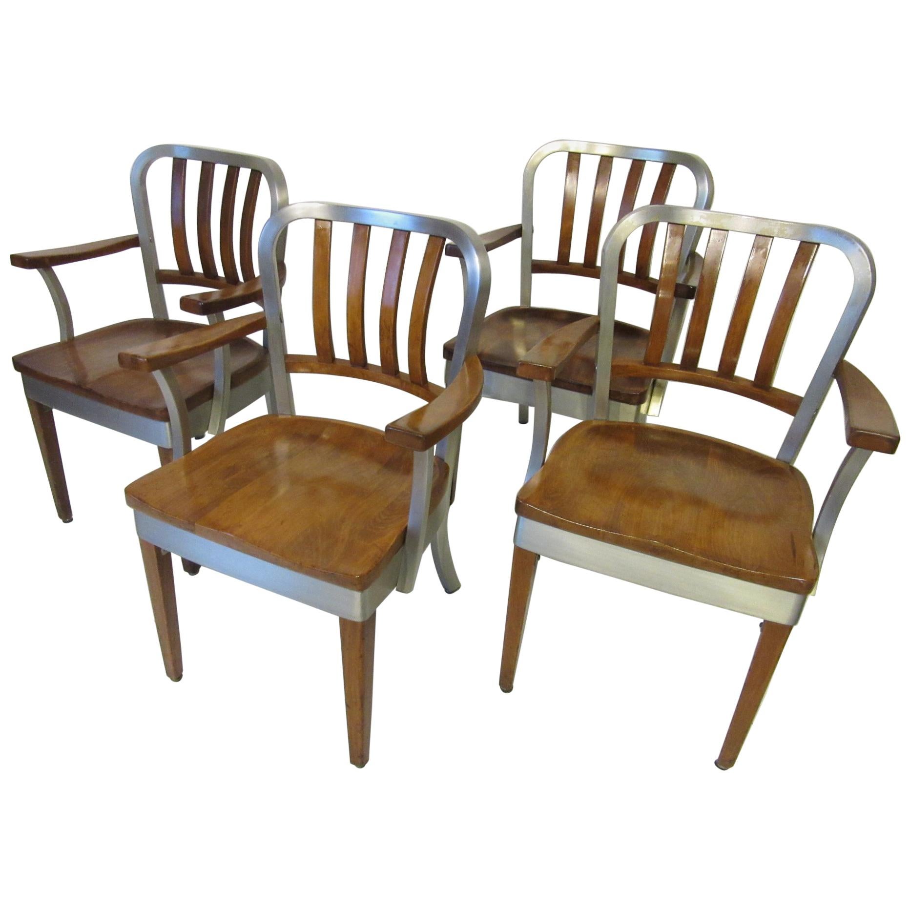 Shaw Walker Industrial Styled Dining or Office Armchairs