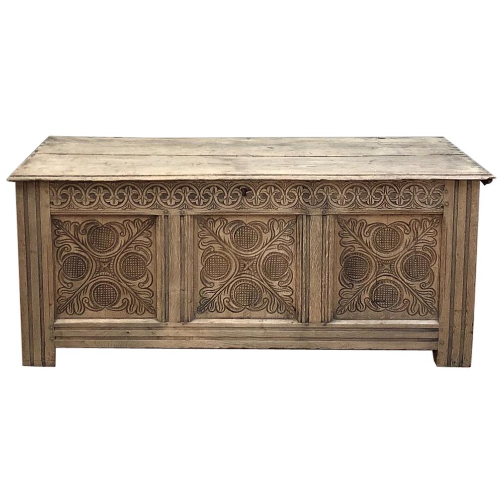 18th Century Country French Stripped Trunk