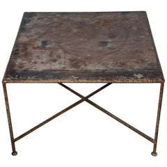 Industrial Style Square Metal Coffee Table