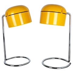 Set of 2 Yellow Pop Art Table Lights Made by Staff, Germany, 1970s