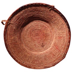 Vintage Ethiopian Handwoven Harari Grass Basket