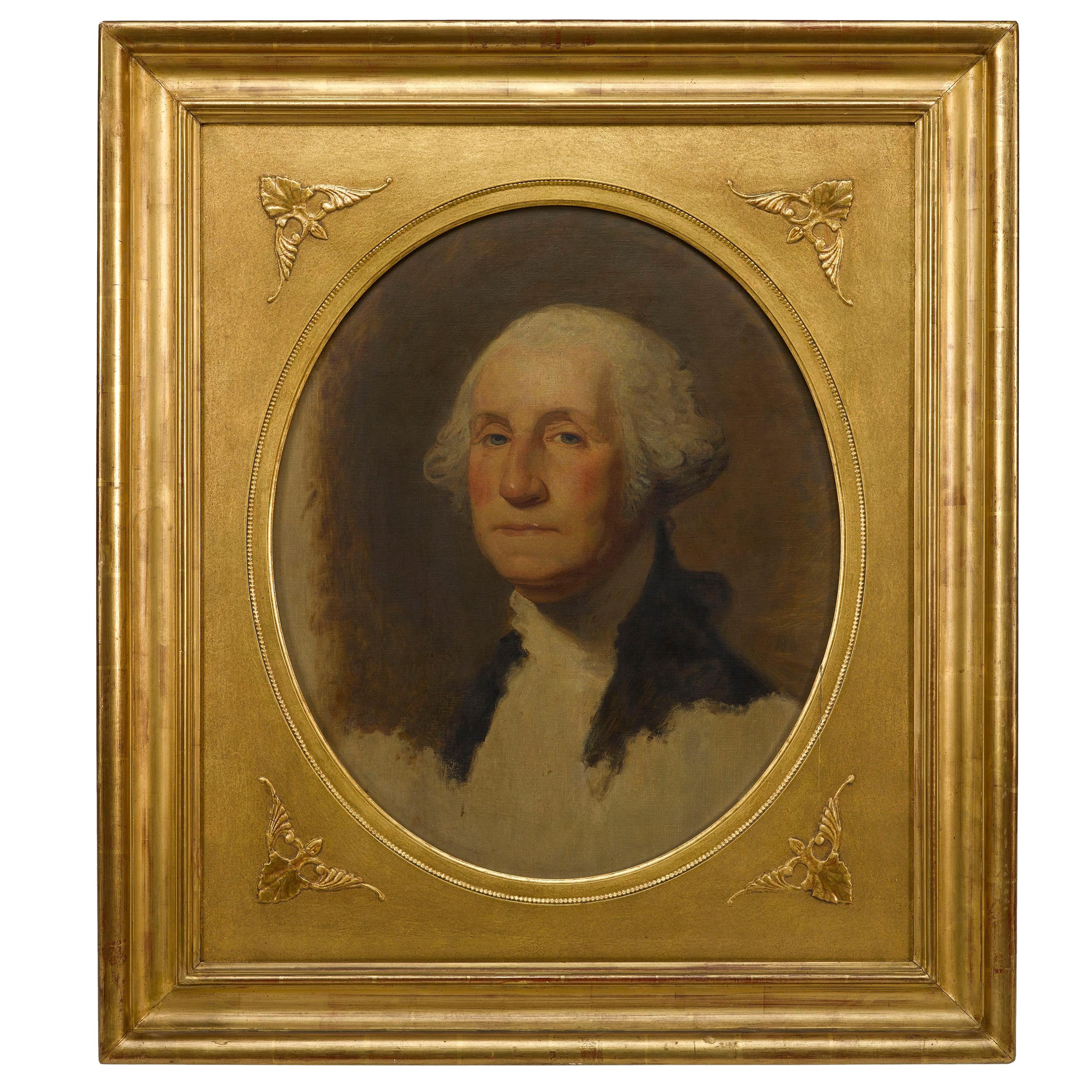 George Washington, Athenaeum Study, Early 20th Century Oil on Canvas