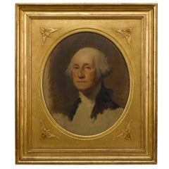 George Washington:: étude de l'Athénée:: début du 20e siècle Huile sur toile