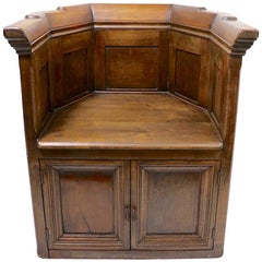 Pair of Architectural Tub Chairs with Raised Panel Construction