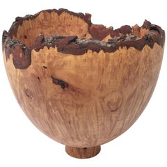Vintage Studio Crafted Burl Wood Bowl by O.H. Booth