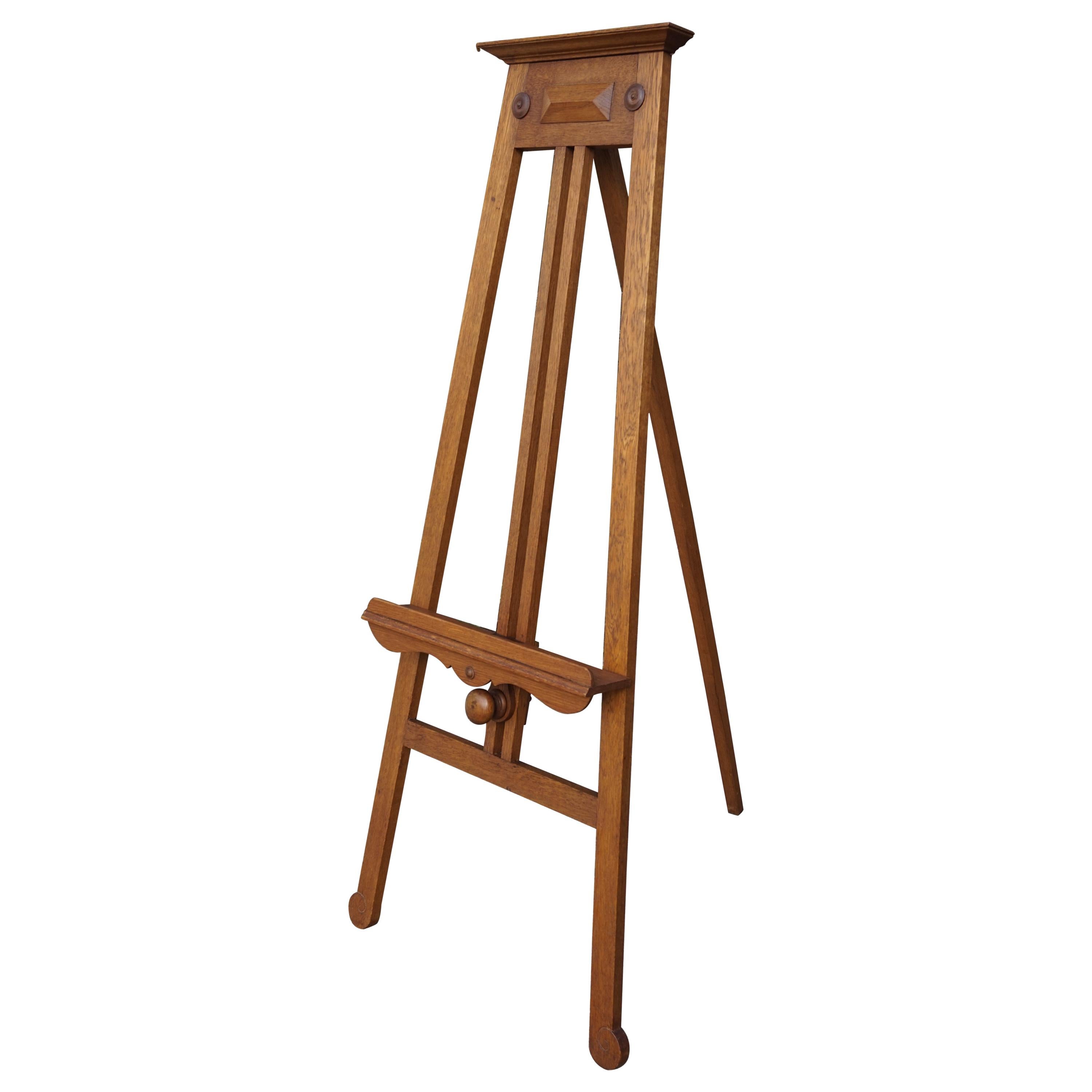 Unique Antique Handmade Arts and Crafts Floor Easel / Artist Display Stand  ca 1910 For Sale at 1stDibs