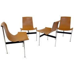 Douglas Kelly, Ross Littell and William Katavolos "T" Chairs, Set of 4