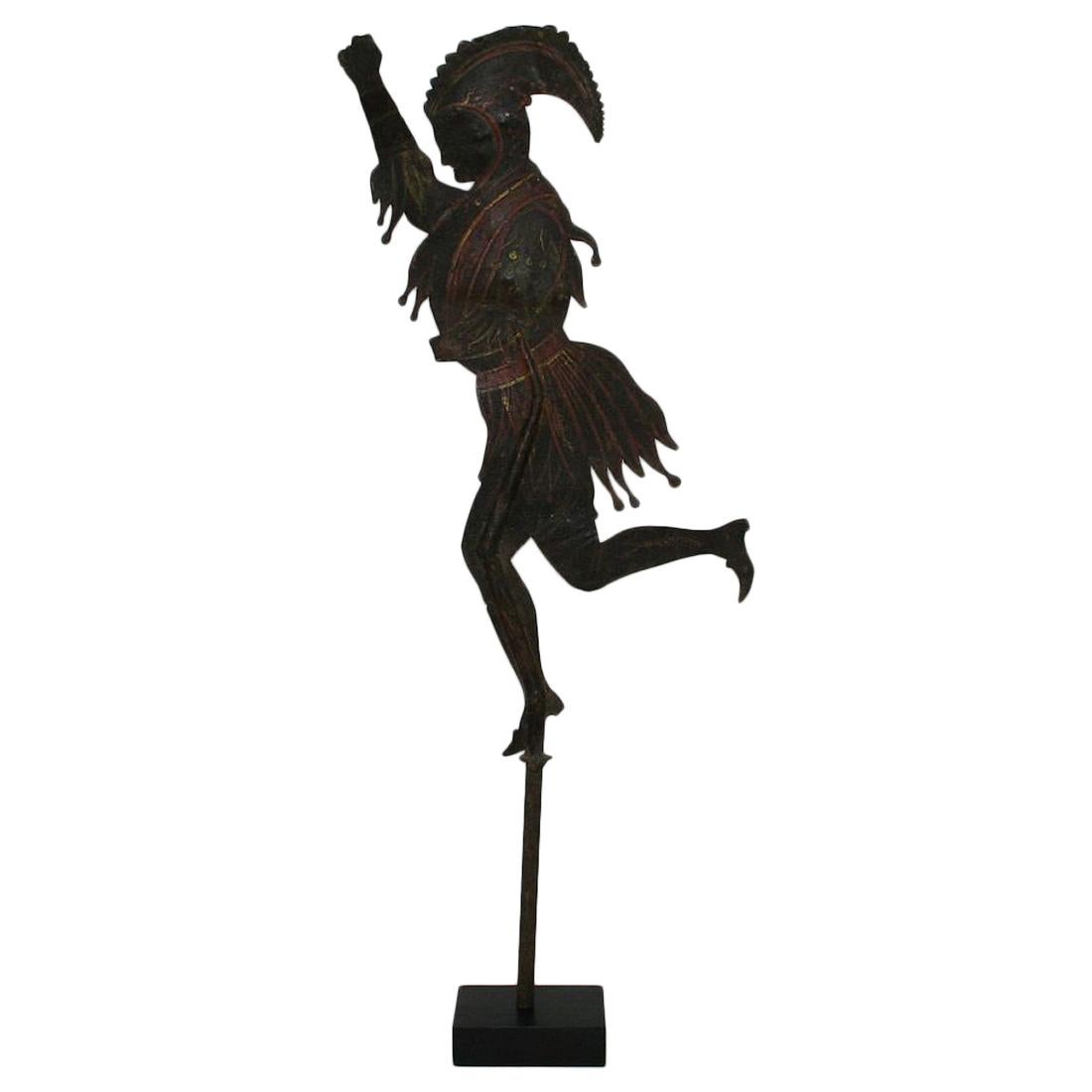 French 18th Century Painted Forged Iron Weathervane