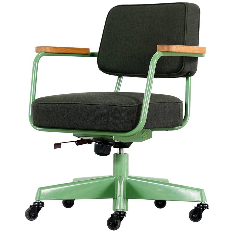 Jean Prouvé, Fauteuil Direction Pivotant 1951 Limited RAW Office Edit, Chair For Sale