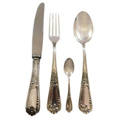Tiepolo by Stancampiano Italy 800 Silver Flatware Set Service 24 Pieces Dinner