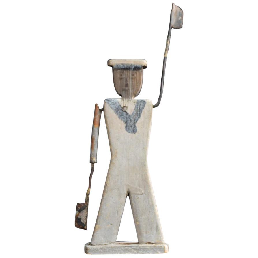 Late 19th Century Folk Art English Whirligig Sailor Figure