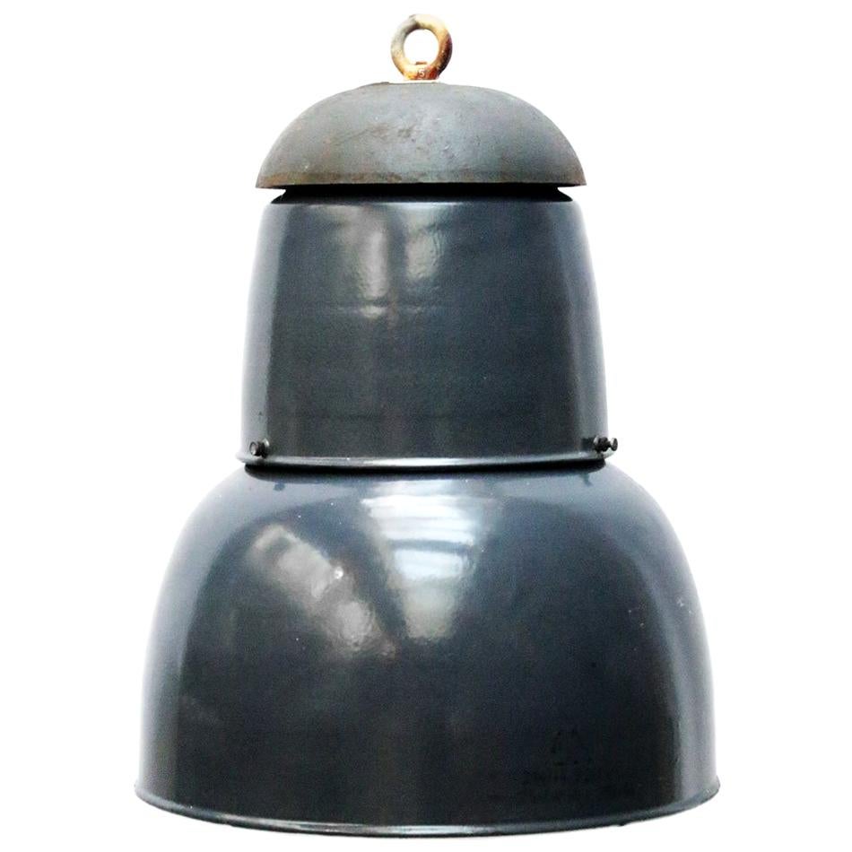 Dark Navy Blue Enamel Vintage Industrial Pendant Lights (44x)