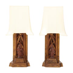 Pair of 1950s James Mont Lamps