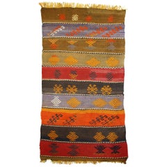 Handmade Vintage Sumak Style Kilim, 1940s, 1C608