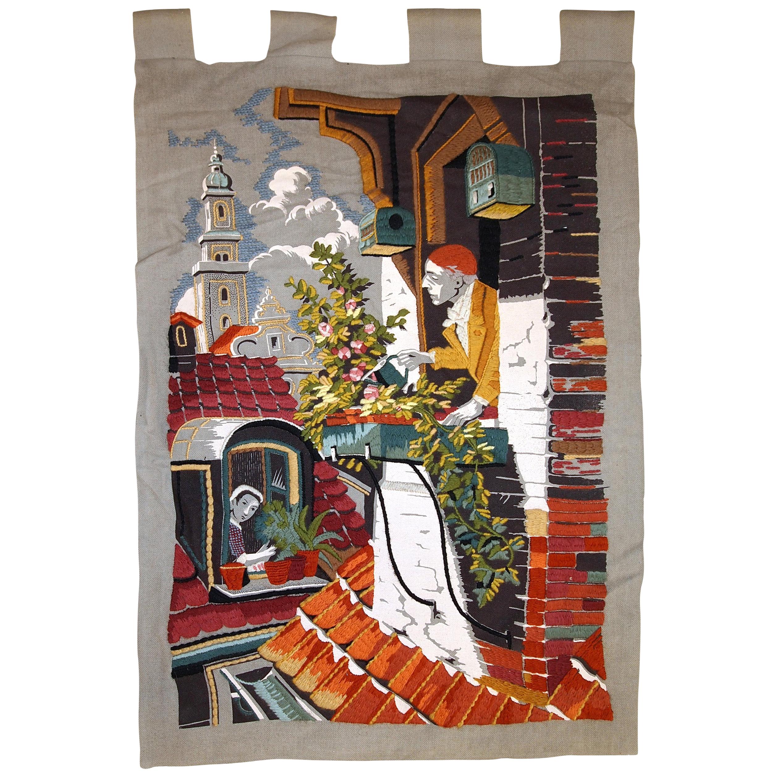 Handmade Vintage European Tapestry, 1970s, 1C610
