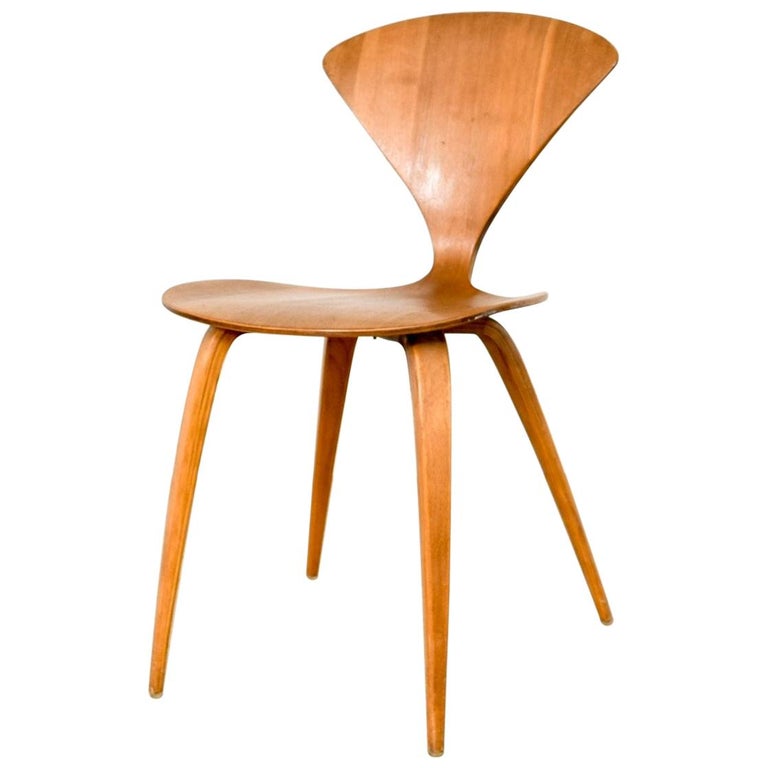Mid Century Modern Norman Cherner For Plycraft Wood Side Chair 1960s