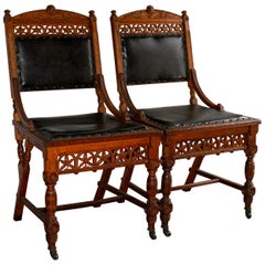 Antique Pair Aesthetic Movement Chairs Herter Bros. ’Attributed’