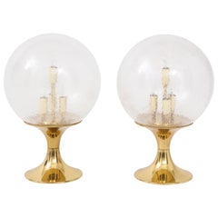 Pair of 1970s Sputnik Table Lamps by Doria