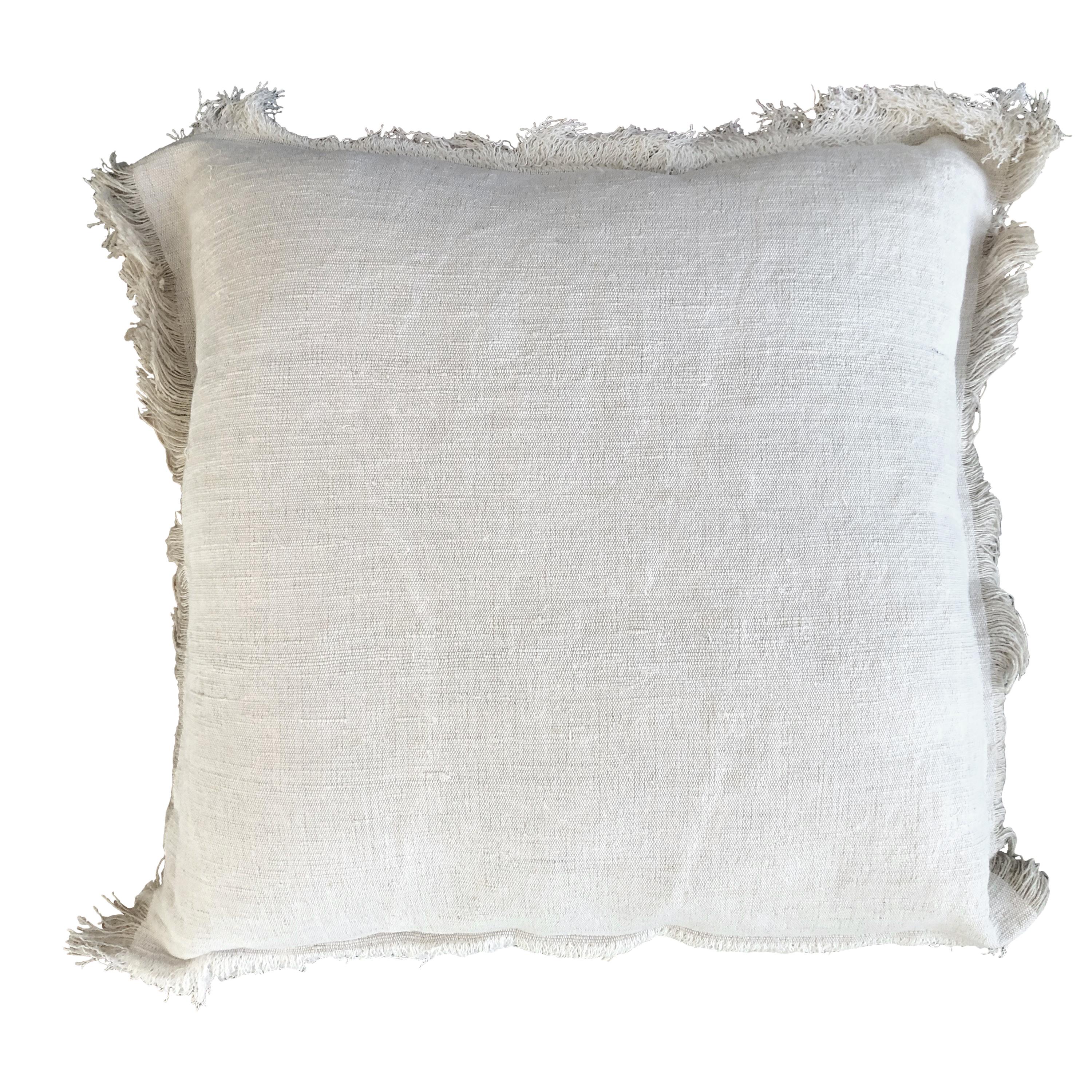 "Palermo" Handmade Linen and  Cotton Pillow