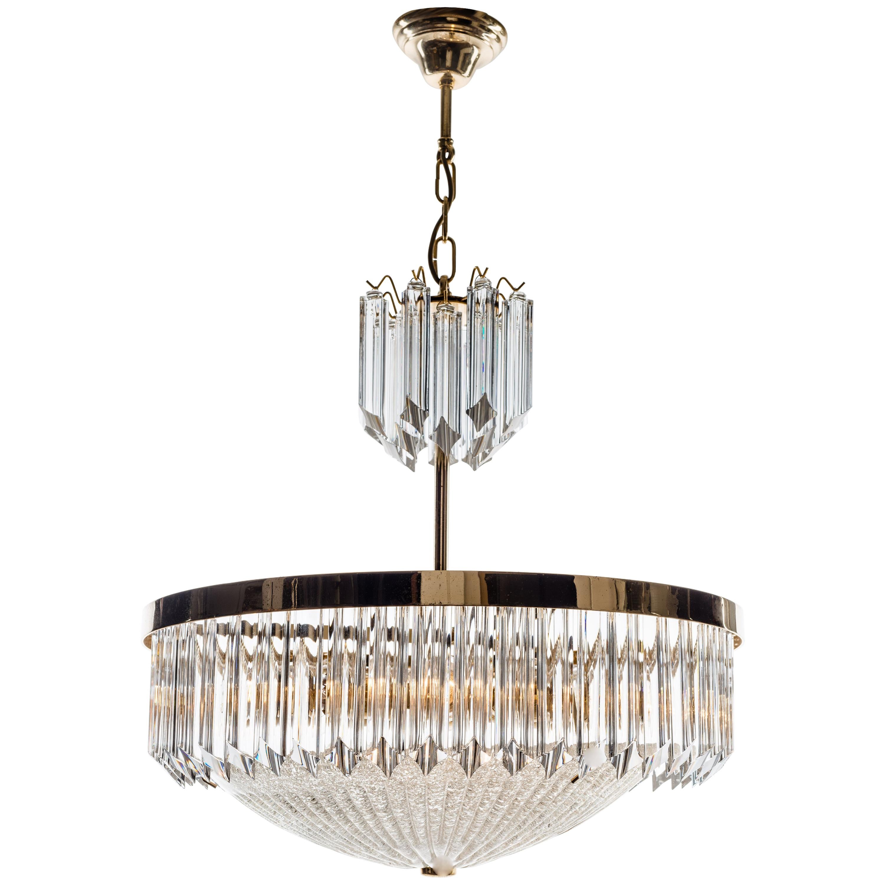  Elegant  Chandelier in the Style of Venini ‘1970’ For Sale