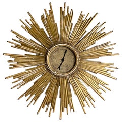 Vintage Gold Leaf European Sun Barometer