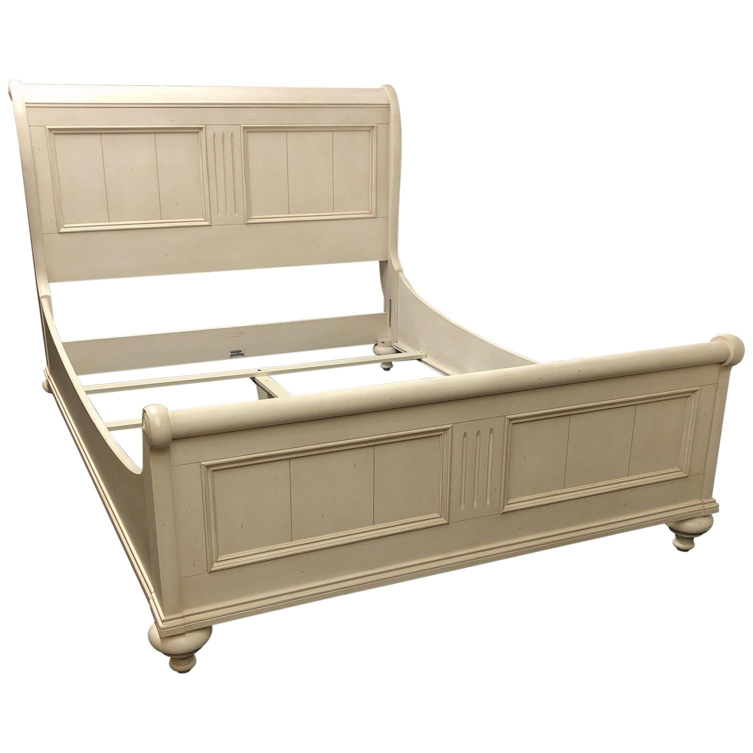 Ethan Allen Paneled Sleigh Queen Bed For Sale