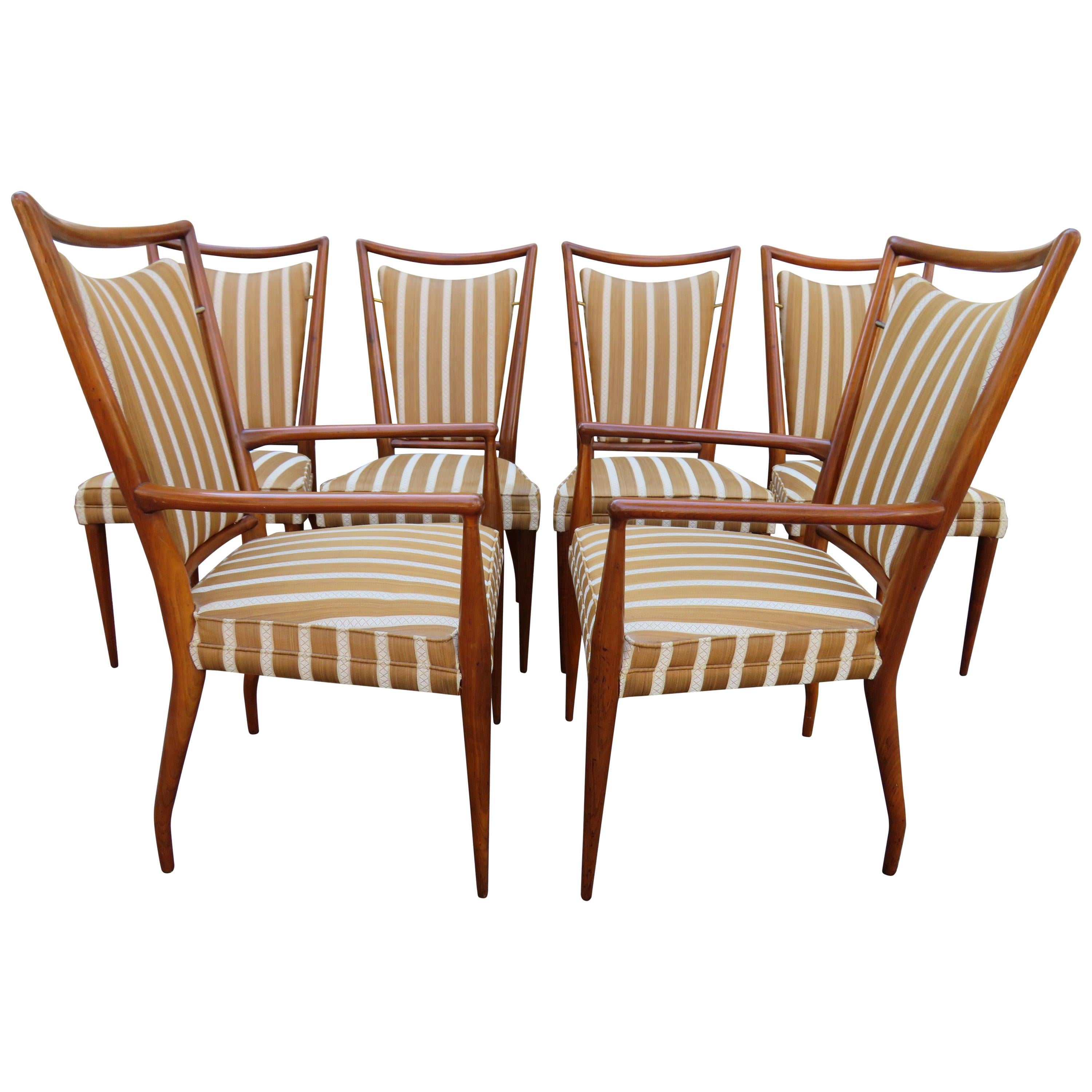 Ensemble de 6 chaises de salle à manger J. Stuart Clingman pour Widdicomb, mi-siècle moderne en vente