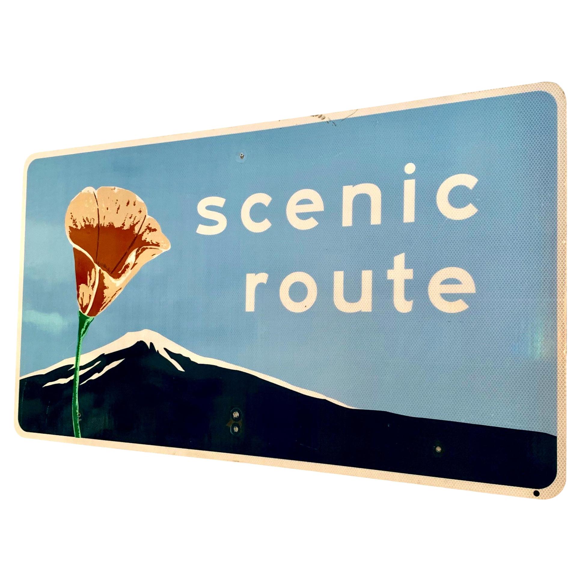 Large 'Scenic Route' California Highway Sign