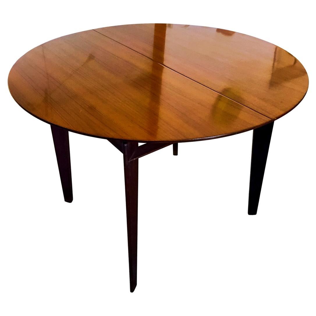 Italian Midcentury Teak Wood Extendable Dining Table by Vittorio Dassi, 1950s