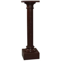 Antique French Empire Rouge Marble Sculpture Display Pedestal, circa 1880