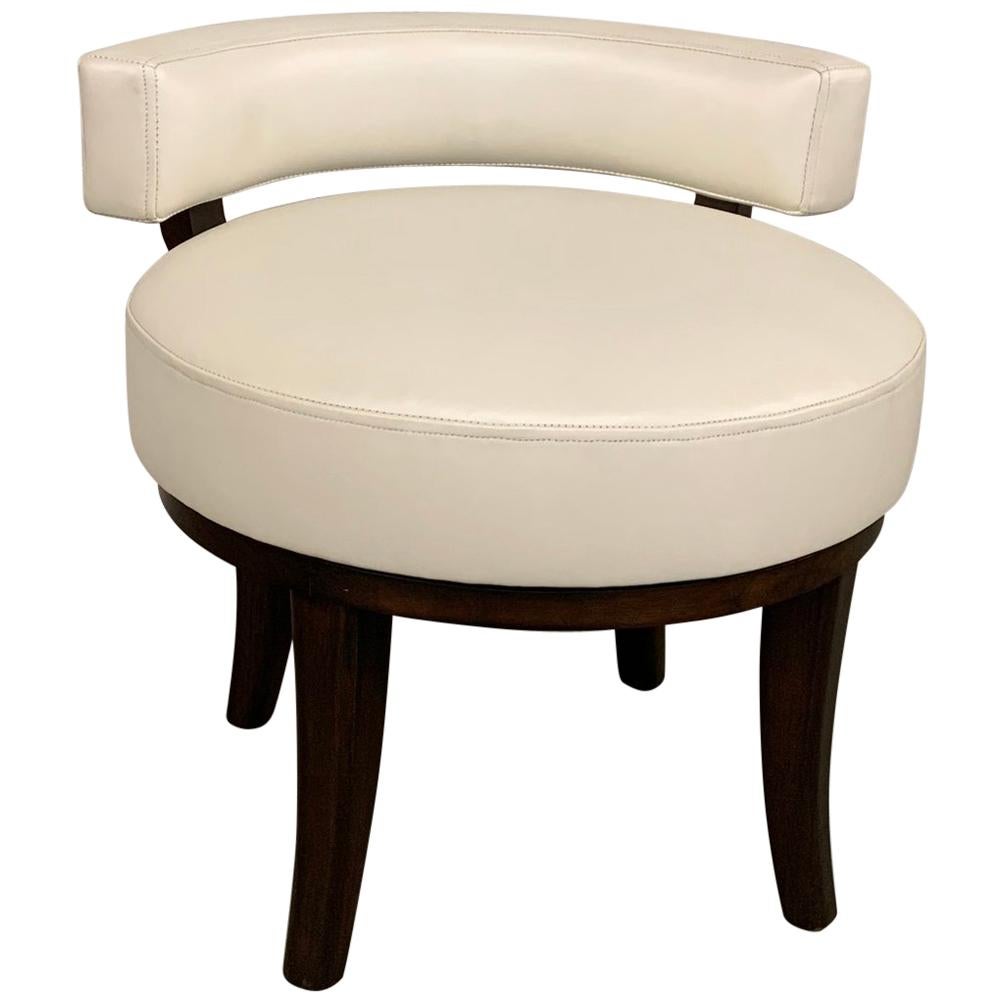 Mid-Century Modern Low Profile Swivel Vanity Chair