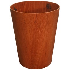 Teak Waste Basket by Martin Åberg for Servex, Sweden, 1960s