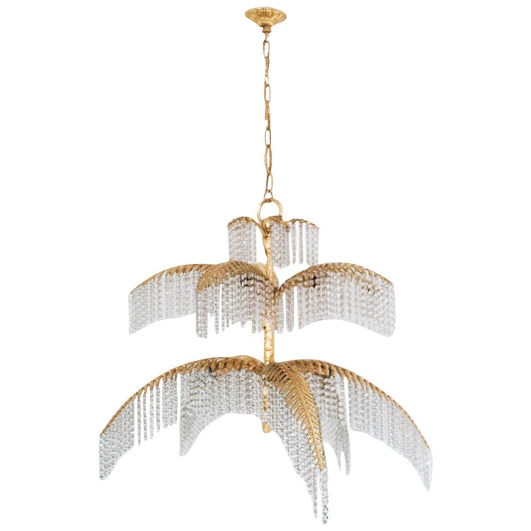 Palm Tree Chandelier For At 1stdibs, Palm Tree Ceiling Light Fixture
