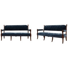 Pair of 19th Century Egyptian Style Settees