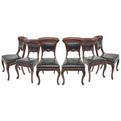 Set of Six Victorian Mahogany Dining Chairs