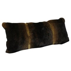 Cuscino lombare in pelliccia di coniglio Golden Sand Brown Castor Rex