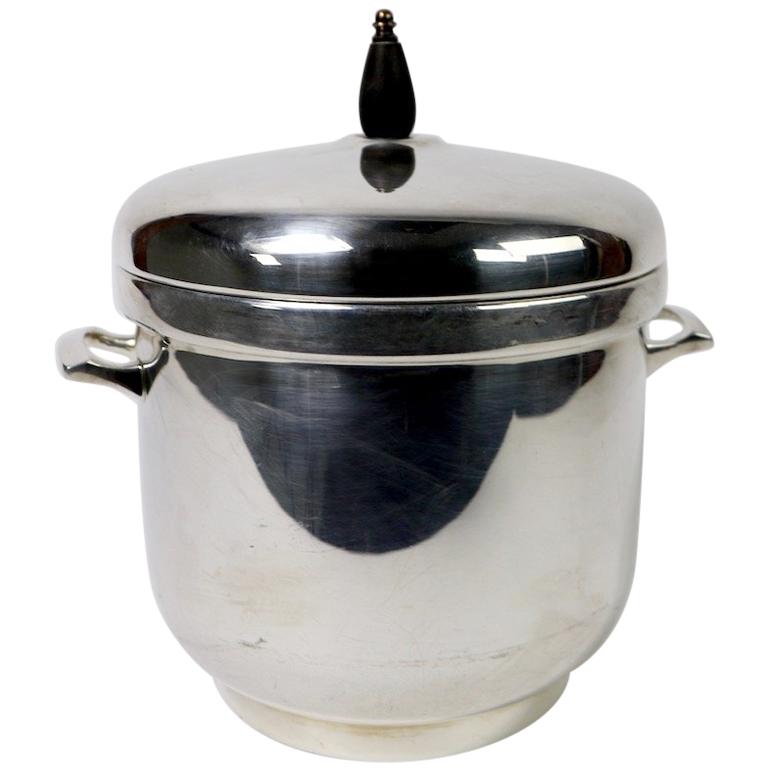 Black Starr Silver Plate Ice Bucket For Sale