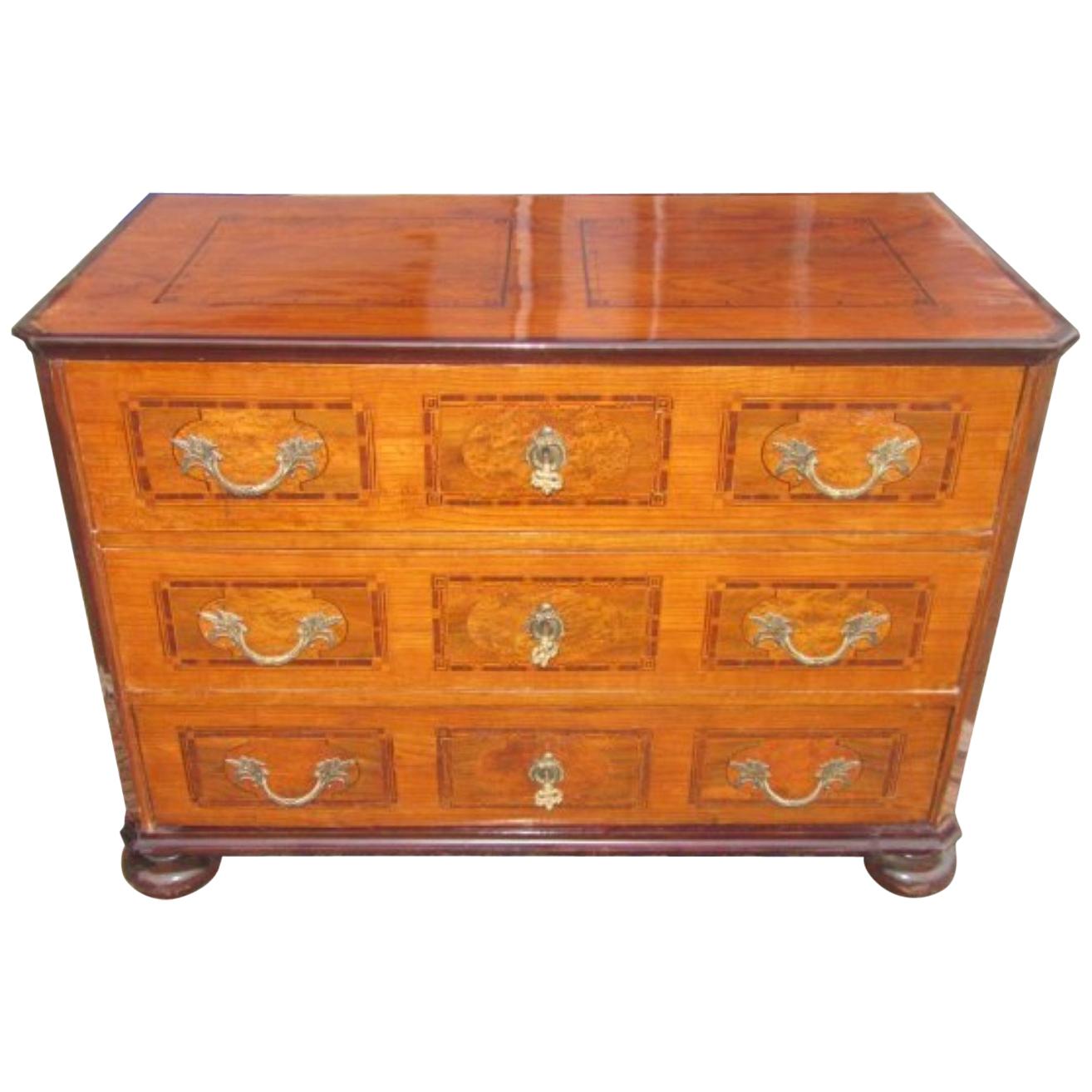 1790s Baroque Commode Made of Oak and Mahogany