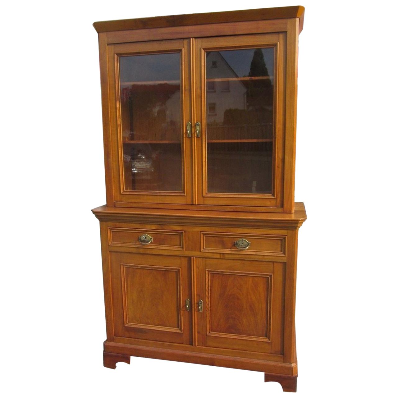 Late Biedermeier Kitchen Cabinet Cherry Wood, 1870s For Sale