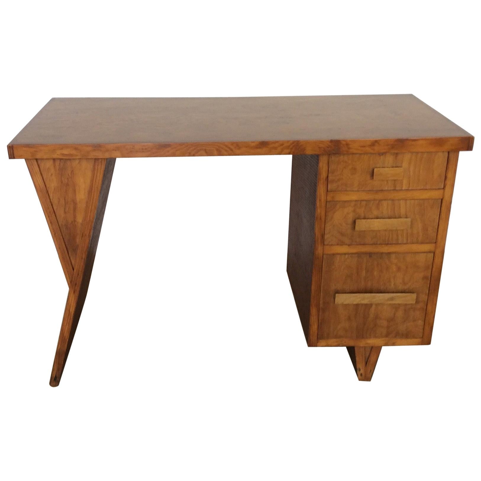 Rare Midcentury Ply Desk For Sale