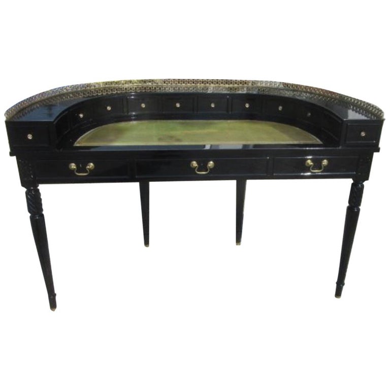 Napoleon Iii Style Lady S Desk In High Gloss Black For Sale At 1stdibs