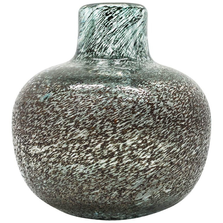Midcentury Rare Norwegian Glass Vase by Arne Lindaas at 1stDibs