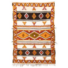 Vintage Midcentury Moroccan Berber Wool Floor Rug