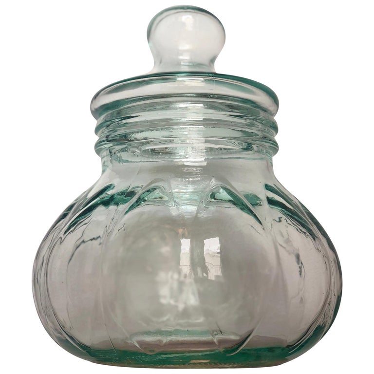 MidCentury Modern Vintage Storage Glass Jar, Made in Italy, 1960s For