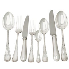 Edwardian English Sterling Silver Canteen of Cutlery for Ten Persons