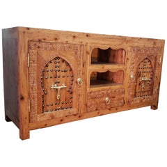 Moroccan Wooden Media Stand, Thuya Wood