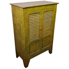 Handpainted Moroccan Cabinet Using Old Yellow Window Shutters