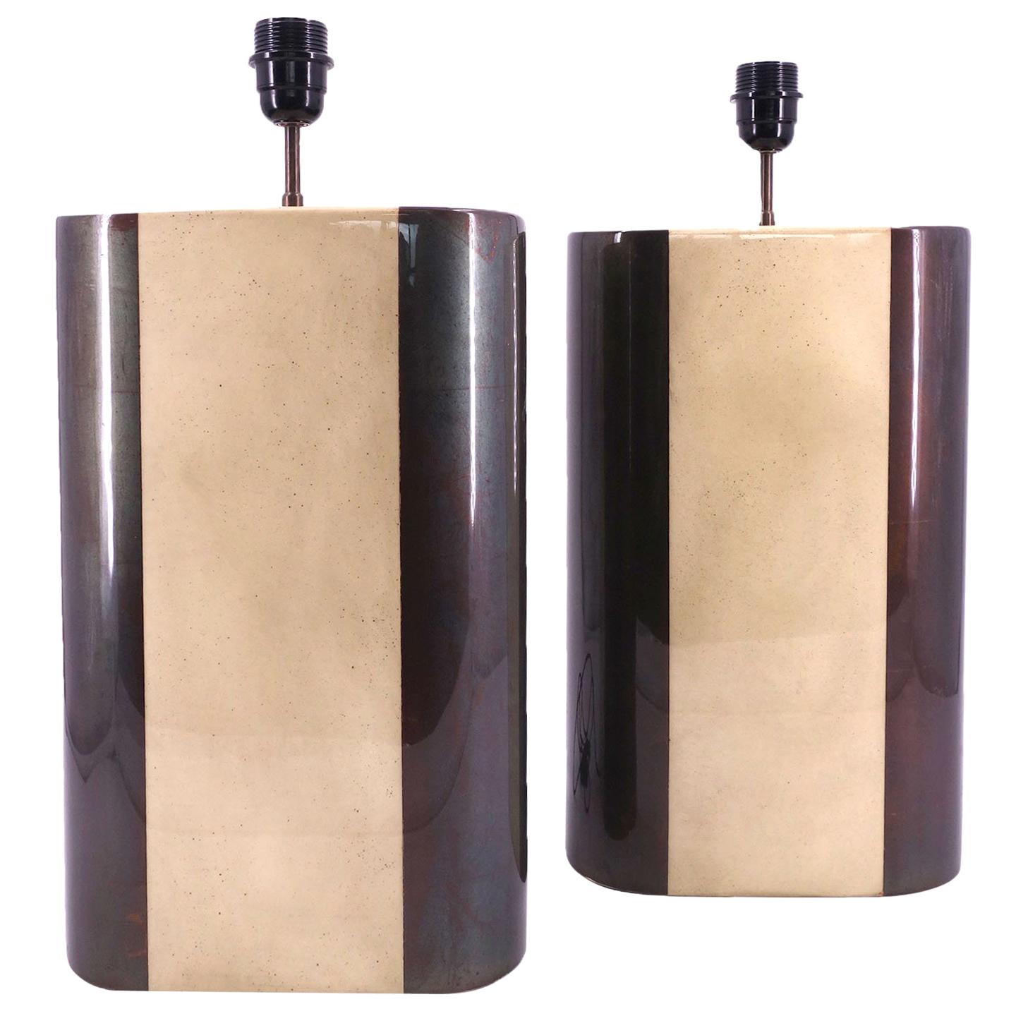 Pair of Karl Springer Tablelamps